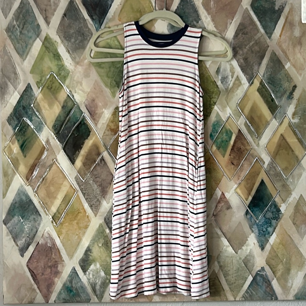 Wonder Nation Jersey Striped Dress with pockets